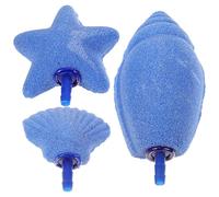 KOMBIUDA 3pcs Aquarium Air Stones Set for Fish Tanks with Star Shape, Conch Shell Shapes - Small Bubble Diffusers for Oxygen Aeration and Water Oxygenation in Aquariums
