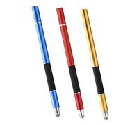 KOMBIUDA 3pcs Capacitive Touch Screen Pens with Fine Point Cloth Head Conductive Stylus Pen for Smartphones Tablets Laptops Portable Ergonomic Design with Suction Cup for Precision Drawing