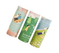 KOMBIUDA 3pcs Car Cylinder Tissue Box Round Paper Towel Container for Vehicle Use Easy Replace Refillable Tissue Holder for Home Office and Travel