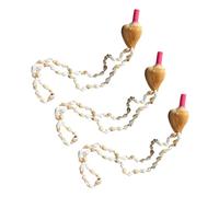 KOMBIUDA 3pcs Conch Whistle Chain Toy Camping Whistle for Boys and Girls Safety Emergency Toy Party Noise Maker Survival Necklace Random Color