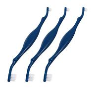 KOMBIUDA 3pcs Double-Ended Pet Toothbrush for Dogs and Cats Soft Bristles Lightweight Small Prevents Plaque and Tartar Build-up Comfortable Oral Care for Puppies and Kittens