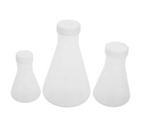 KOMBIUDA 3pcs Educational Plastic Conical Flask with Scale Wide Mouth Erlenmeyer Flasks for Science Lab and Easy to Handle