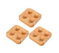 KOMBIUDA 3pcs Egg Tray Holder for Refrigerator Double Row Shockproof Egg Storage Container Space-saving Kitchen Organizer with Stable Protection