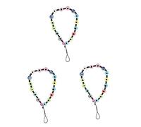 KOMBIUDA 3pcs Evil Lanyard Stylish Cellphone Hanging Rope with Fixing Design Easy to Install Wrist Strap for Women and Key Chain Pendant for Preventing Loss