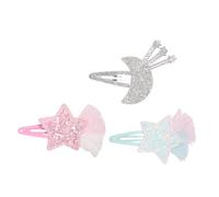 KOMBIUDA 3pcs Little Girl Hair Clips Star Design Cute Hair Accessories for Girls Snap Barrettes