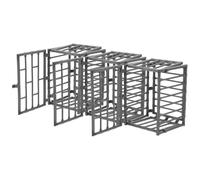 KOMBIUDA 3pcs Mini Cage Model for Small Animals and Figures Detailed Plastic DIY Miniature Prop and House Accessory for Creative Craft and Display