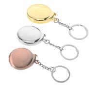 KOMBIUDA 3pcs Mini Retractable Tape Measure Keychains 6.6ft Compact Metal Pocket Ruler Portable Measuring Tape for Tailoring Sewing Home Use