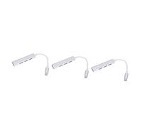 KOMBIUDA 3pcs Multi-port Usb Hub Usb Ethernet Portable Aluminum Alloy Easy to Use