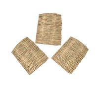 KOMBIUDA 3pcs Natural Rabbit Grass Mats Small Animal Cage Bedding Nesting Mats for Guinea Pig Hamster Rat Lightweight Portable Chew Enhancing Cage Comfort