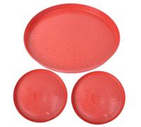 KOMBIUDA 3pcs Plastic Chicken Feeding Plates Poultry Food Trays Bite-resistant Fodder Pads for Chickens Hens and Pigeons Fill Anti-aging Poultry Feed Dishes