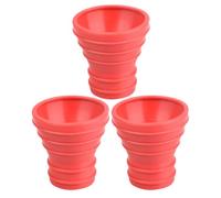 KOMBIUDA 3pcs Red Rubber Golf Ball Retriever Grabber Putter Grip