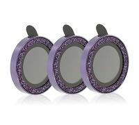 KOMBIUDA 3pcs Rhinestone Lens Protector for Pro Scratch Resistant Camera Film Lightweight Practical Design Prevents Dust Damage High Picture Quality