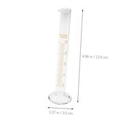 KOMBIUDA 3pcs Scientific Laboratory Glass Measuring Beaker Conical Flask Graduated Cylinder Thick Reusable Borosilicate Glass with Scale for Accurate Chemical and Kitchen Measurements