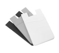 KOMBIUDA 3Pcs Silicone Adhesive Phone Card Holder Sticky for Credit Cards Compact Design for All Phone Models Easy to Use Space Saving Storage