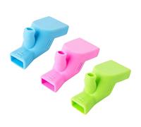 KOMBIUDA 3pcs Silicone Faucet Extender for Boy Girl Sink Handle Accessory Green Blue and Pink Easy Installation for Boy Girl Handwashing and Oral Care