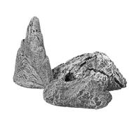 KOMBIUDA 3pcs Simulation Landscape Stones Aquarium Decorations Rockery Ornaments Artificial Fish Tank Decorative Rocks for Freshwater and Saltwater Aquatic Scenery