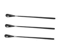 KOMBIUDA 3Pcs Small Pet Food Spoon Stainless Steel Lizard Feeding Scoops Long Handle Reptile Food Scoop Tools for Bearded Dragon Gecko and Other Small Animals