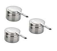 KOMBIUDA 3pcs Stainless Steel Holder Cover Canned Heat Holder for Chafer Bbq Events