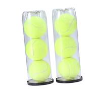 KOMBIUDA 3pcs Tennis Balls in Canister for Practice and Training Natural Rubber Construction Pressure Retentive Championship Quality Suitable for Sports Courts and Pet Play