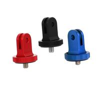 KOMBIUDA 3pcs Tripod Mount Adapter Screw for DSLR Cameras Selfie Sticks Monopods Durable Aluminum Design with Vibration Pad Red Black Blue