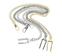 KOMBIUDA 3pcs Vintage Pocket Watch Chain Metal Link Lobster Clasp Chains for Men Women Antique Mechanical Quartz Accessories