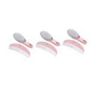 KOMBIUDA 3sets Newborn Hair Brush Comb Kit Massage Comb for Boy Girl Static Smooth Sensory Hairbrush for Boys and Girls