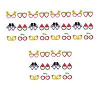 KOMBIUDA 3sets Summer Fruit Eyeglasses Props for Photography Funny Decorative Paper Glasses for Parties Festivals Birthdays and More Props for Fun Photo Shoots 24pcs*3