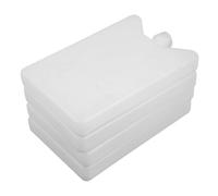 KOMBIUDA 4 Pack HDPE White Reusable Ice Packs for Fans and Shipping | Rapid cooling freezer blocks, stackable waterproof design, for camp and beach use, consistent cold storage
