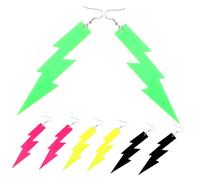 KOMBIUDA 4 Pairs Acrylic Drop Earrings for Women Lightweight Statement Jewelry Fashion Dangle Hook Earrings Yellow Black Rose Red Green Suitable for Parties Birthdays Weddings and Dates
