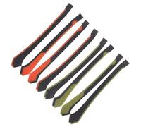 KOMBIUDA 4 Pairs Glasses Replacement Arms with No-Slip Antislip Temple Sleeves Eyeglass Temple Tips for Secure Fit During Sports and Outdoor Activities Fit Eyewear Leg Covers in Orange and