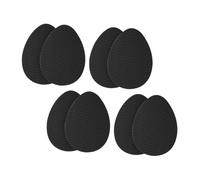 KOMBIUDA 4 Pairs Non-Slip Black Silicone Shoe Sole Protectors with Self-Adhesive Wave Pattern for High Heel Grips Sneakers Noise Reduction and Enhanced Traction Slippery Floors