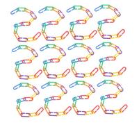 KOMBIUDA 400pcs Interlocking Plastic C-clip Chain Links Educational for Over DIY Geometric Shapes Building Hooks for Parakeet and Small Bird Cage Accessories