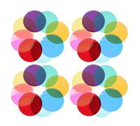 KOMBIUDA 40pcs Ambient Lighting Film: 66mm Round Color Correction Gel Discs - DIY Peel and Stick Light Filter - Overlay for Ceiling Spotlights Mood Lighting