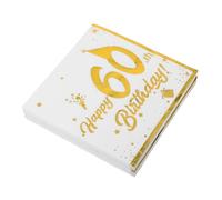 KOMBIUDA 40pcs Elegant Napkins White Birthday Tableware Party Towel for Special Occasions