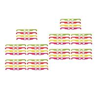 KOMBIUDA 40pcs Glasses Set Cardboard Frame for Movies and Games Lightweight Anaglyph Viewing Glasses Red Yellow Green and for