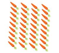 KOMBIUDA 40Pcs Mini Fake Carrots Micro Landscape Simulation Vegetables for Dollhouse Decor Lifelike Miniature Carrot Accessories for Forest Villa Scenes and Educational Use