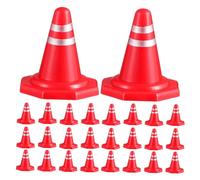 KOMBIUDA 40pcs Traffic Cones DIY Sand Table Accessories for Realistic Road Signs and Barricades Educational Learning for Early Childhood Development