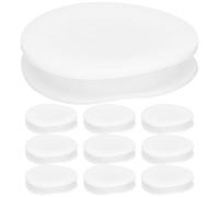 KOMBIUDA 40pcs White Piggy Bank Bottom Caps Plastic Plugs Flexible Stoppers for Money Saving Boxes and Deposit Jars Easy Push-in Reusable Covers with Outer