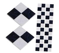 KOMBIUDA 45pcs Dollhouse Wood Floor Tiles Mini Checkerboard Flooring for Crafting Realistic Wood Texture Safe Flexible Layout Options for Dollhouse Accessories