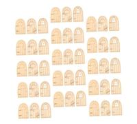 KOMBIUDA 45pcs Wooden Fairy Door for Miniature Gardens and Dollhouses Unpainted Tiny House Accessories for DIY Crafts Creative Elf Doors for Wall and Tree Decorations Fantasy-inspired