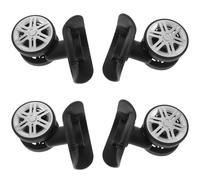 KOMBIUDA 4pairs Silent Luggage Wheels Heavy Duty Rubber Swivel Caster Bearing Quiet Spinner Roller Parts Mute Trolley Spare Replacement Wheels for Travel Bags Suitcase