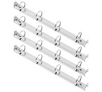 KOMBIUDA 4pcs A4 Metal Loose Leaf Binding Spines 4-Ring Binder Mechanism Clip, Resistant to Bending and Fits Standard A4 Size Notebooks, for Business Presentations and School Organisation