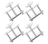 KOMBIUDA 4pcs Adjustable Flow Control Pipe Clamps for Hose and Pipe, Galvanized Iron Worm Drive Hose Clamps, Prevents Loosening and Enhances Arrangement Flexibility, for Biology Lab