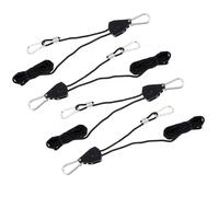 KOMBIUDA 4PCS Adjustable Metal Ratchet Rope Clip Hangers with Internal Gears Pulley System for Grow Light Fixtures and Plant Hanging Loose Heavy Duty