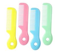 KOMBIUDA 4pcs Baby Hair Comb Set and Fine Teeth, Infant Grooming Combs for Newborns and Toddlers, Safe Hair Care Accessories for Boys and Girls