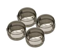 KOMBIUDA 4pcs Black Stove Knob Covers for Oven and Gas Stove with Fire Prevention, PC Material Safety Guards to Protect Young Children and Pets in The Kitchen