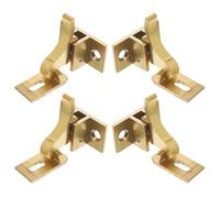 KOMBIUDA 4PCS Brass Elbow Latch Heavy Duty Spring Bolt Window Lock for Sliding Doors Cabinet Closets Anti-Theft Bird Design Catch with Silent Fast Locking Mechanism for Bedroom Bathroom
