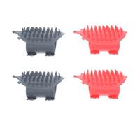 KOMBIUDA 4pcs Cat Face Scratchers Wallmounted Grooming Brush with Dual Function Design Abs Material for Indoor Cats Suitable for Living Room and Balcony Couch Corners