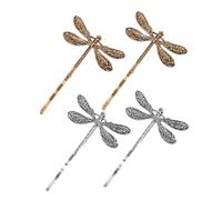 KOMBIUDA 4pcs Cute Hair Clip Dragonfly Shape Metal Fringe Clip Hair Accessories for Women Vintage Hairpin Hairpin for Bangs