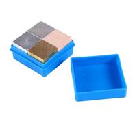 KOMBIUDA 4pcs Density Cubes Set for Display with Brass, Iron, Aluminum, and Wood Materials, Precise Size 2cm Flat and Smooth Blocks for Science Education and Laboratory Teaching